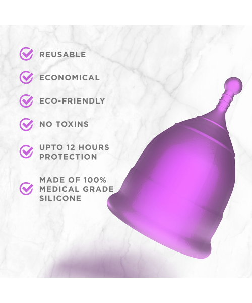 Pee Safe: Reusable Menstrual Cup with Medical Grade Silcone for Women - Extra Small