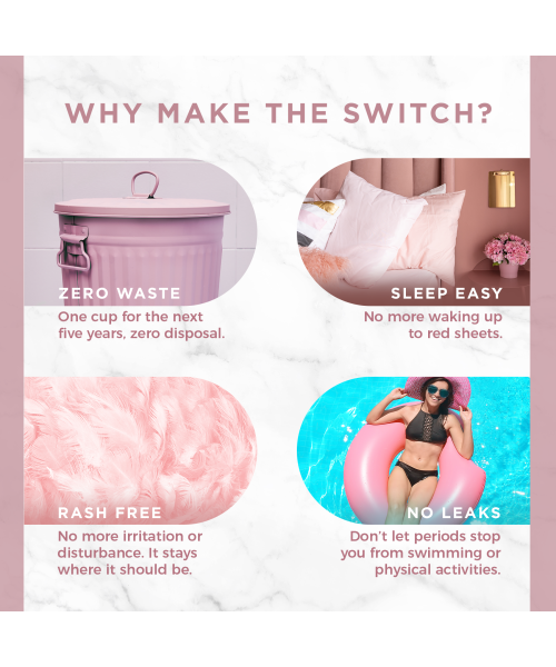 Pee Safe: Reusable Menstrual Cup with Medical Grade Silcone for Women - Extra Small