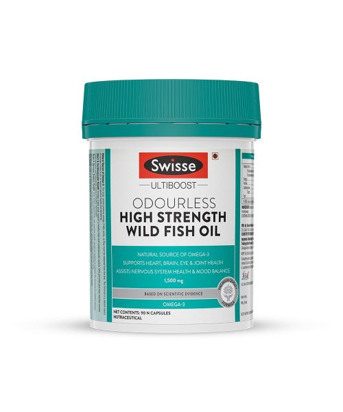 Swisse: Ultiboost Odourless High Strength Wild Fish Oil - 90 Capsules