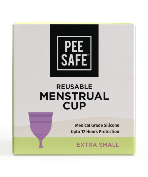Pee Safe: Reusable Menstrual Cup with Medical Grade Silcone for Women - Extra Small