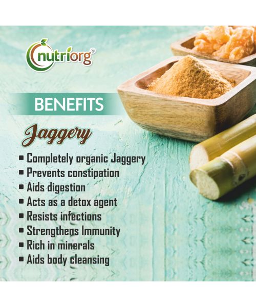 Nutriorg: Certified Organic Jaggery Powder - 700 gm ( Pack of 2)