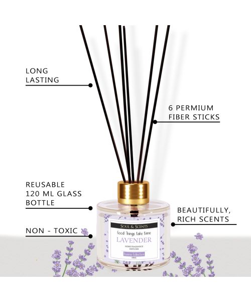Soul & Scents: Lavender Reed Diffuser 120ml