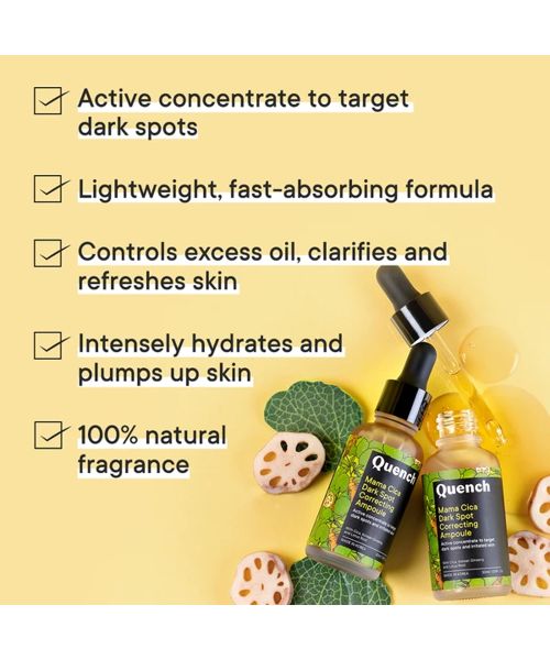 Quench Botanics: Mama Cica Dark Spot Correcting Ampoule | Korean Skin care - 30gm