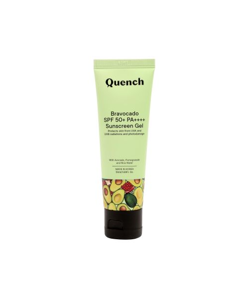 Quench Botanics: Bravocado SPF 50+ PA++++ Sunscreen gel | Korean Skin care - 50ml