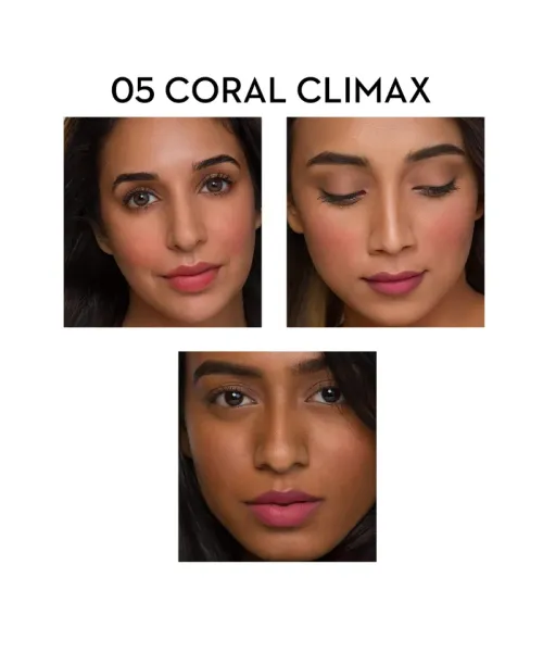 Sugar Cosmetics : Contour De Force - Mini Blush - 05 Coral Climax (Bright Coral Blush) - 12gm