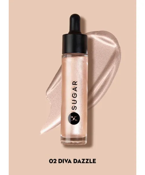 Sugar Cosmetics : Own The Light - Liquid Highlighter - 02 Diva Dazzle (Rosey Taupe) - 20ml