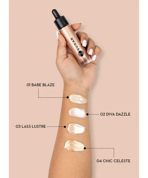 Sugar Cosmetics : Own The Light - Liquid Highlighter - 02 Diva Dazzle (Rosey Taupe) - 20ml