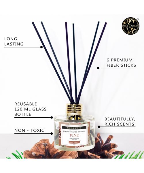 Soul & Scents: Pine Reed Diffuser 120ml
