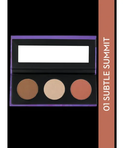 Sugar Cosmetics : Contour De Force - Face Palette with Lightweight Blush, Highlighter And Bronzer - 01 Subtle Summit -12gm