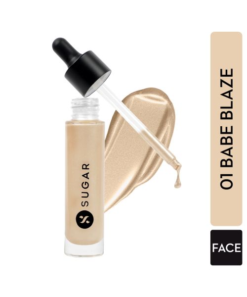 Sugar Cosmetics : Own The Light - Liquid Highlighter - 01 Babe Blaze (Champagne Gold) - 20ml