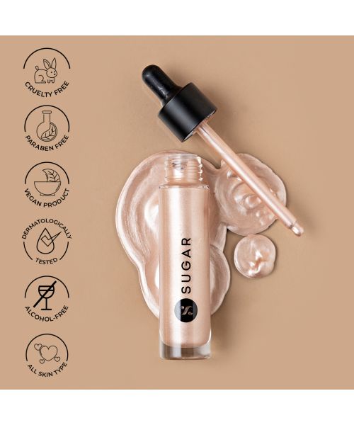 Sugar Cosmetics : Own The Light - Liquid Highlighter - 01 Babe Blaze (Champagne Gold) - 20ml