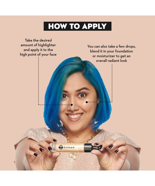 Sugar Cosmetics : Own The Light - Liquid Highlighter - 01 Babe Blaze (Champagne Gold) - 20ml