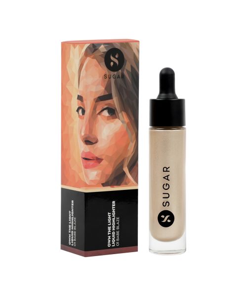 Sugar Cosmetics : Own The Light - Liquid Highlighter - 01 Babe Blaze (Champagne Gold) - 20ml