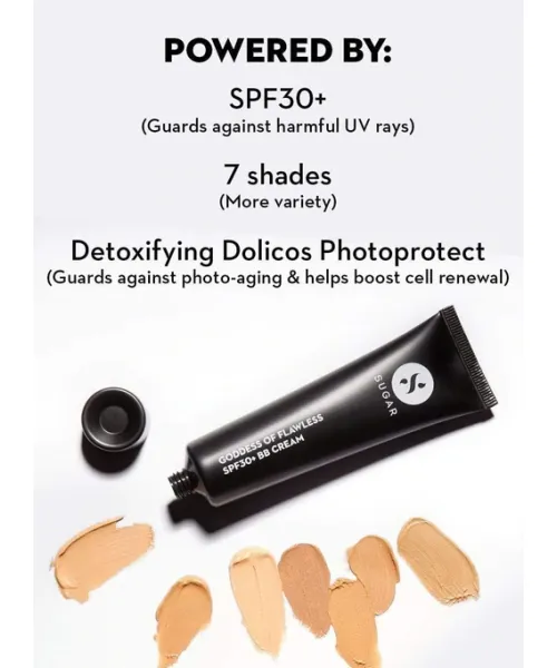 Sugar Cosmetics : Goddess Of Flawless - BB Cream with SPF 30 - 15 Cappuccino (Light Shades) - 25ml