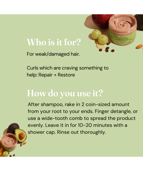 Fix My Curls : Protein Powered Deep Conditioning Mask With Amla, Quinoa, Avocado Oil, & Brown Algae Extract for Curly and Wavy Hair -300gm
