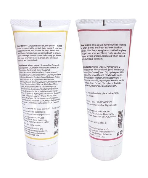 Fix My Curls : Travel Size Styling Bundle With Defining Hair Gel And Leave In Cream - 50gm each