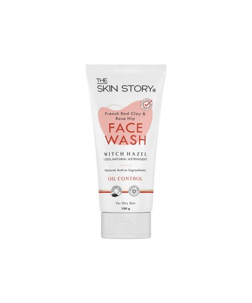 The Skin Story: French Red Clay & Rose Hip Facewash (Oil & Pollution Control) - 100 gm