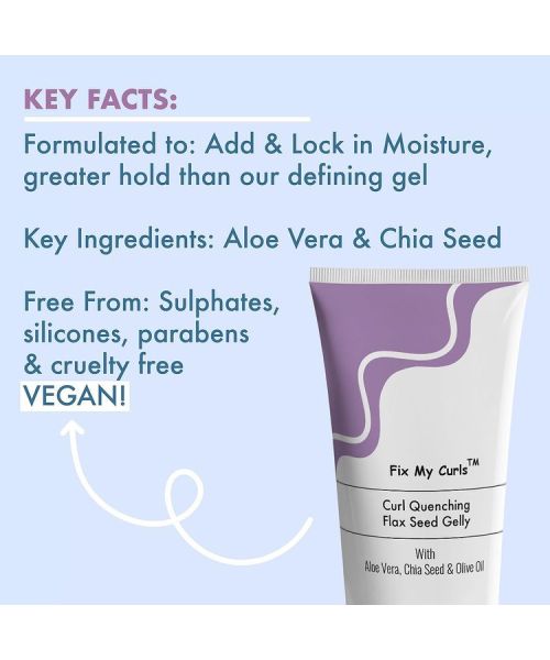 Fix My Curls : Curl Quenching Flax Seed Gelly For Curly And Wavy Hair - 100gm
