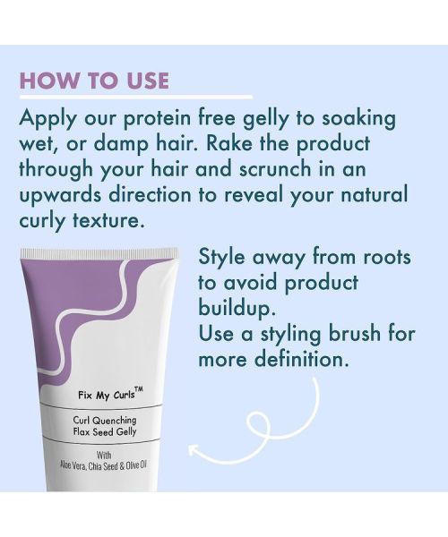 Fix My Curls : Curl Quenching Flax Seed Gelly For Curly And Wavy Hair - 100gm