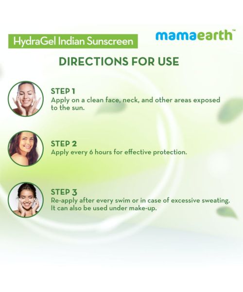 Mamaearth: HydraGel Indian Sunscreen with Aloe Vera and Raspberry for Sun Protection - 50g