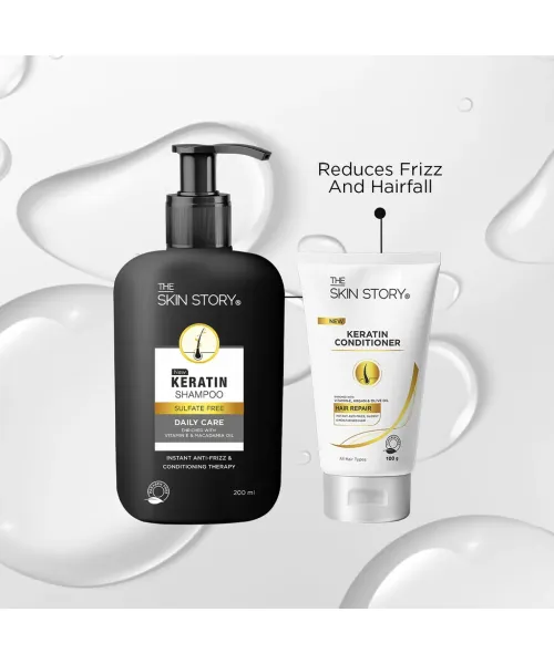 The Skin Story: Keratin Hair Care Duo ( Shampoo + Conditioner ) For Dry Hair