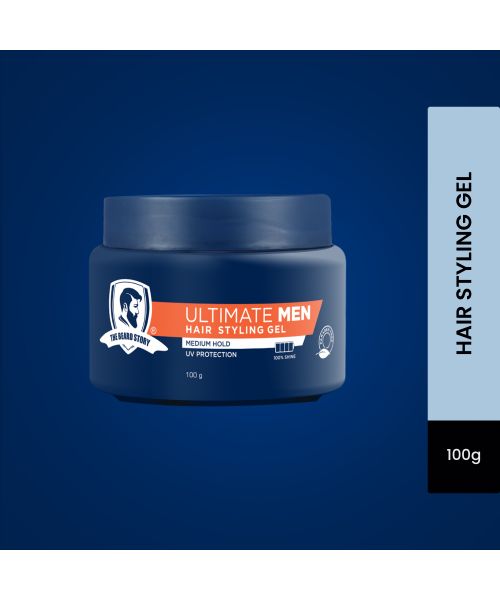 The Beard Story: Hair Styling Gel For Medium Hold, UV Protection , 100 % Shine - 100 gm