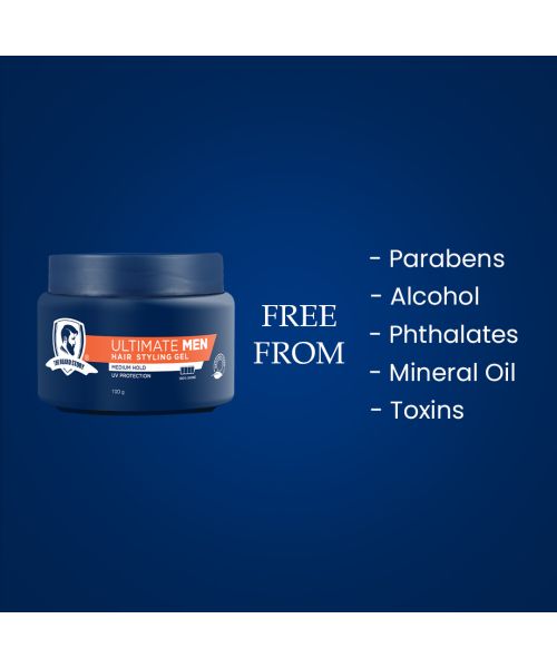 The Beard Story: Hair Styling Gel For Medium Hold, UV Protection , 100 % Shine - 100 gm