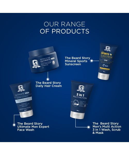 The Beard Story: Hair Styling Gel For Medium Hold, UV Protection , 100 % Shine - 100 gm