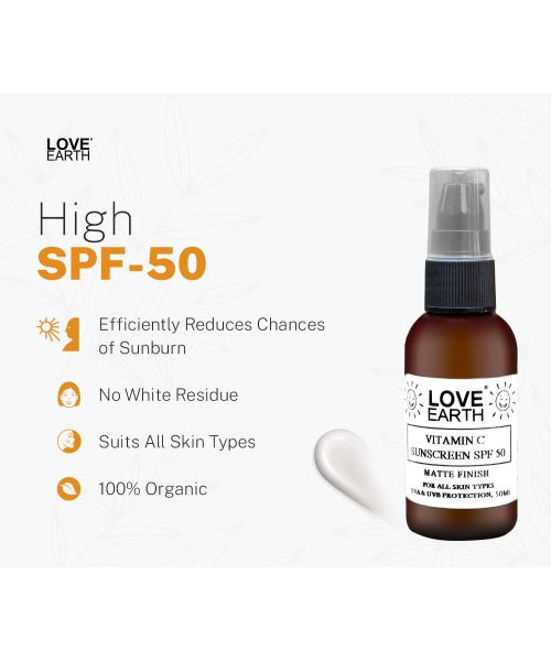 Love Earth: Vitamin C Sunscreen SPF-50 - 100ml