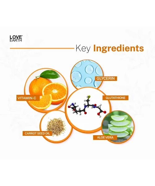Love Earth: Vitamin C and Glutathione Face Scrub - 50gm