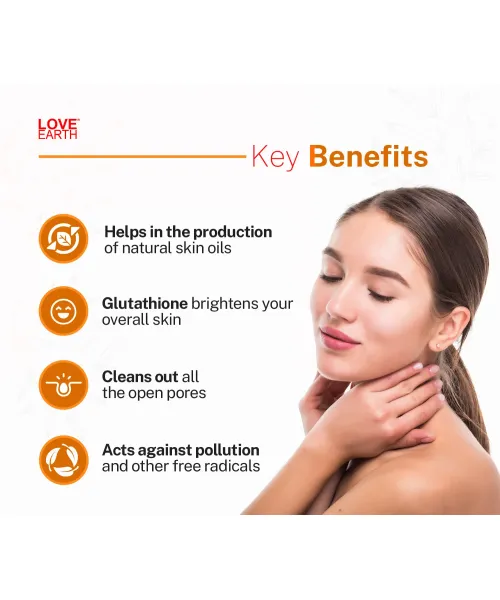 Love Earth: Vitamin C and Glutathione Face Scrub - 50gm