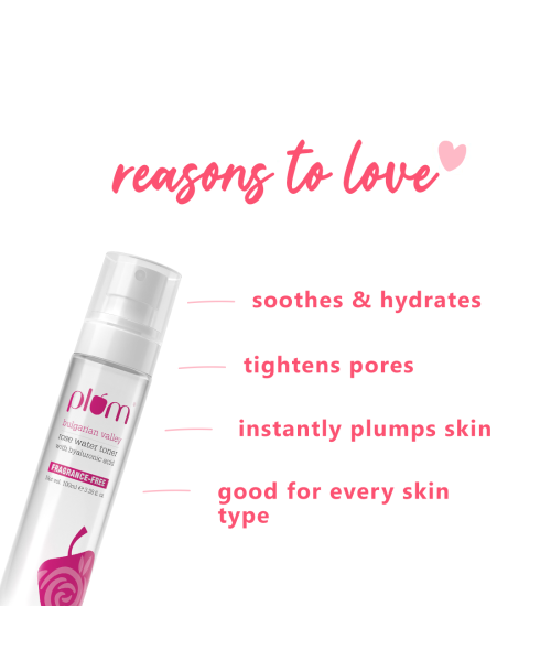 Plum: Plum Bulgarian Valley Rose Water Toner Men & Women - 100ml