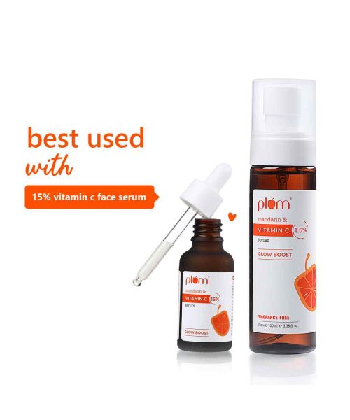 Plum: Plum 1.5% Vitamin C Toner with Mandarin For Men & Women - 100ml