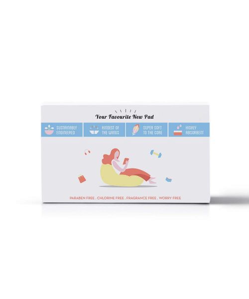 Plush: 100% Pure US Cotton Ultra-Thin Rash Free & Soft Natural Sanitary Pads for Women - 30 Pads (16 Light Flow Pads, 14 Heavy Flow Pads And 2 Panty Liners)