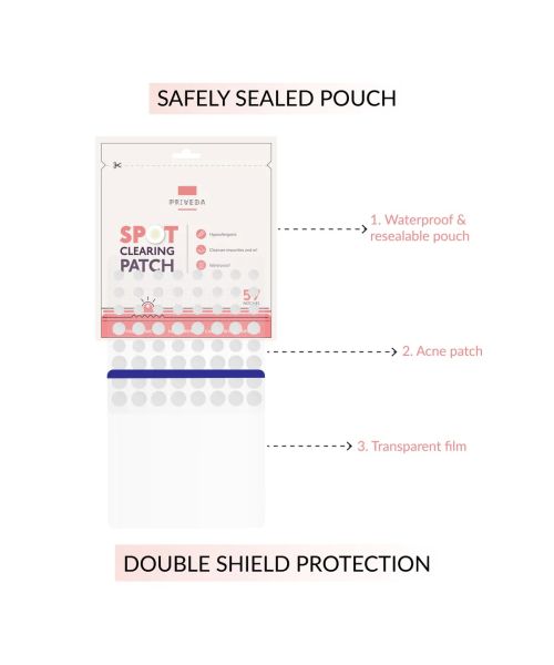 Priveda: Acne Pimple Patch - Absorbing Hydrocolloid Spot Treatment - 57 Patches
