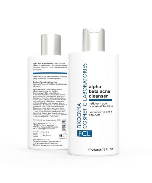 Fixderma Cosmetic Laboratories: Alpha-Beta Acne Cleanser - 200ml