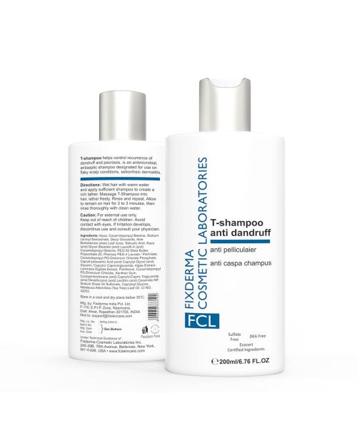 Fixderma Cosmetic Laboratories: T-Shampoo Anti-Dandruff - 200ml