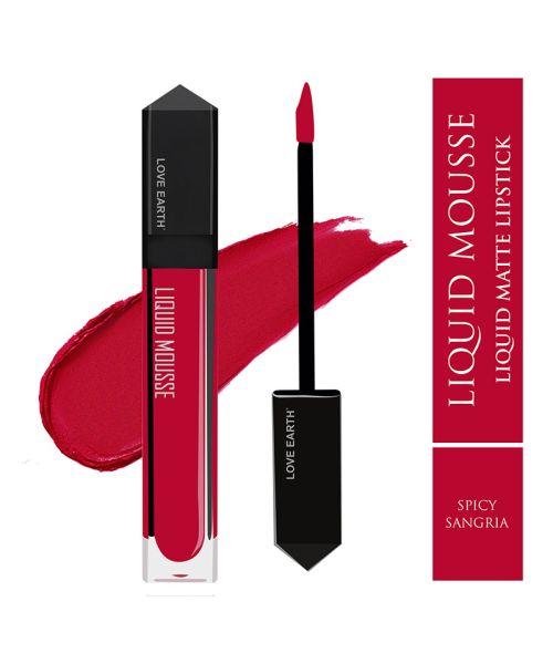 Love Earth: Liquid Mousse Lipstick - Spicy Sangria Matte Finish  - 6ml