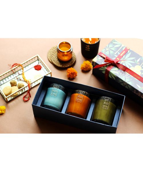 Sukoon: Scent Trio- 3 premium scented candles