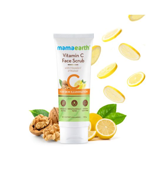 Mamaearth: Vitamin C Face Scrub with Vitamin C and Walnut - 100gm