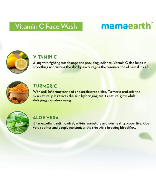 Mamaearth: Vitamin C Face Wash with Vitamin C and Turmeric for Skin Illumination - 250ml