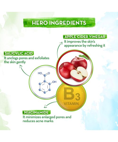 Mamaearth: Oil-Free Face Wash with Apple Cider Vinegar & Salicylic Acid  100 ml