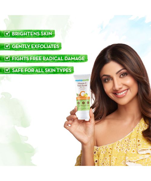 Mamaearth: Vitamin C Face Scrub with Vitamin C and Walnut - 100gm