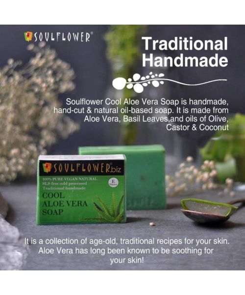 Soulflower: Cool Aloe Vera Soap - 150g