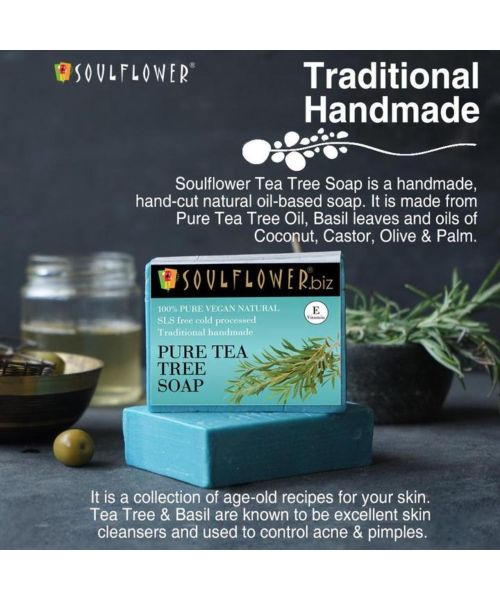 Soulflower: Pure Tea Tree Soap - 150g