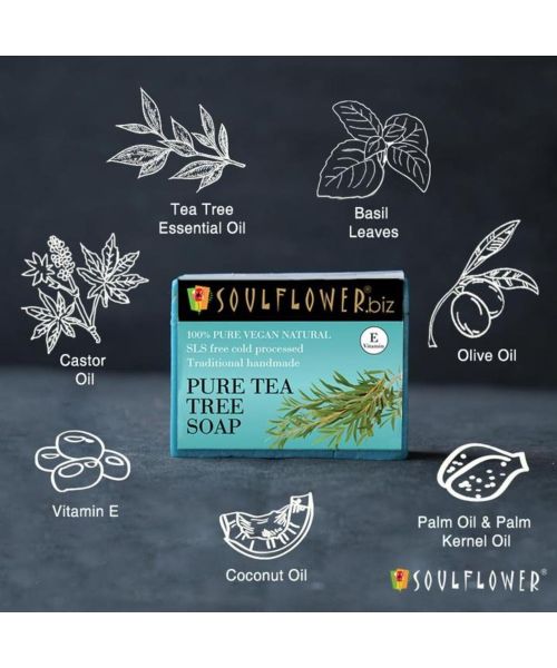 Soulflower: Pure Tea Tree Soap - 150g