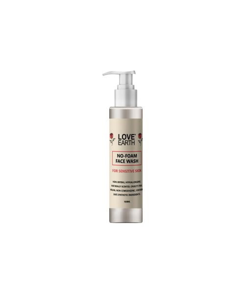 Love Earth: No Foam Face Wash for Normal to Sensitive Skin Gentle Skin Cleanser - 100ml