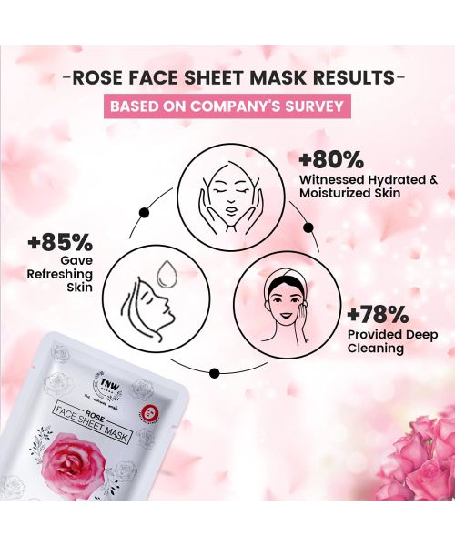 TNW - The Natural Wash: Rose Face Sheet Mask (Hydrating & Refreshing) - 20gm