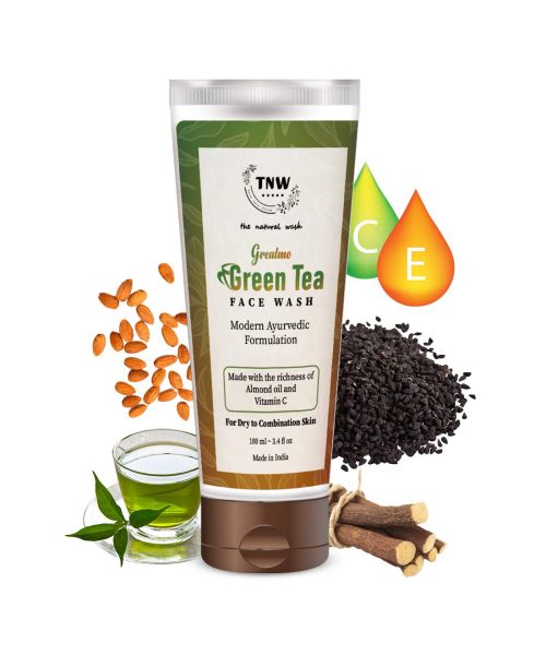 TNW - The Natural Wash: Green Tea Face Wash (Grealmo) For Dry To Combination Skin - 100ml