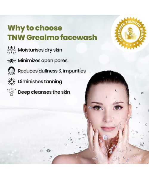 TNW - The Natural Wash: Green Tea Face Wash (Grealmo) For Dry To Combination Skin - 100ml
